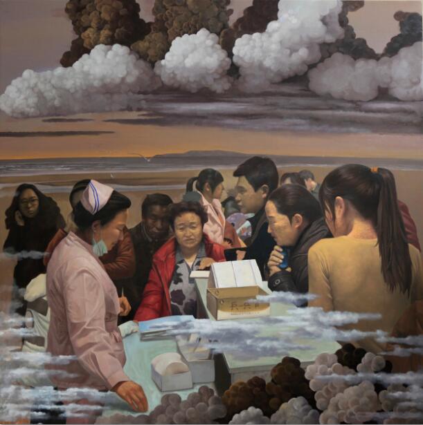 海的那边，2012，Oil on canvas 布面油画，180cm×180cm